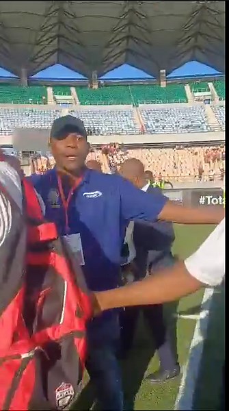 CAF MUST DEAL WITH THIS KIND OF UNSPORTING BEHAVIOR Confederation of African Football (CAF) must take action against the unsporting behaviour which took place at Benjamin Mkapa Stadium in Tanzania on Saturday ahead of the Champions League match between hosts Simba SC and Jwaneng Galaxy. | Spotkick