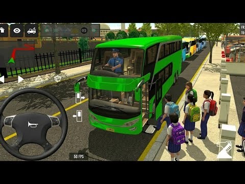 Indonesia Double Decker Bus Driving 😱🔥 | Euro Coach Bus Simulator Android Gameplay part- 24