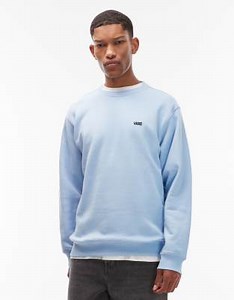 Vans left chest logo loose fit sweatshirt in light blue | ASOS