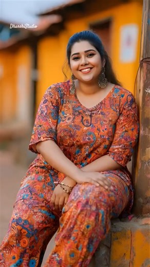 ✨🌸 Radiance Rust Kurti – Printed Bottoms Modern Ethnic Glam For Confident Women | #DharshiStudio