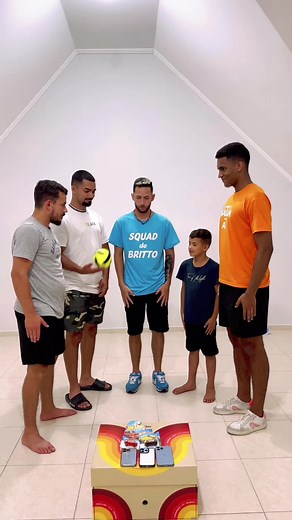 Indoor Soccer Fun: A Playful Group Interaction