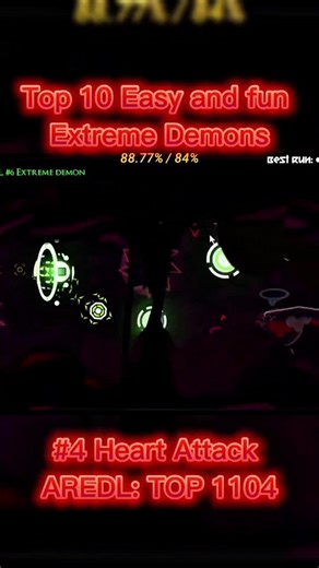 10 easy and fun extreme demons to play #geometrydash #gd #viral