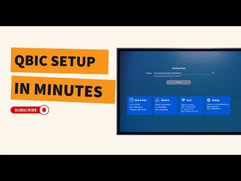 Qbic Device Setup Guide | Wi-Fi, Time & Display Settings