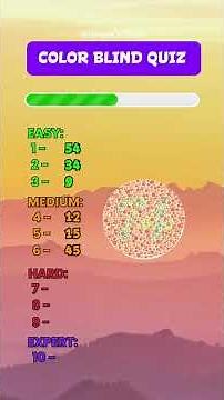 🎨 Colorblind Quiz! Test Your Vision: Guess the Number! 🎨 🤔🔥