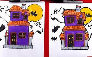 How To Draw A Haunted House
