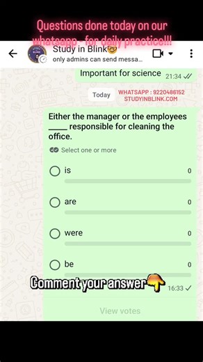 STUDY IN BLINK on Instagram: "English, science, maths, general knowledge, social studies, computer science practice...currently upto grade 5....join us!!! #free #study #question #english #grammar"