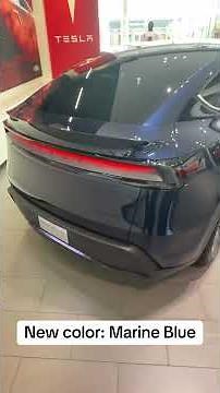 New color Marine Blue on Model Y Premium #fyp #viral #tesla #marineblue #modely