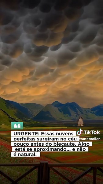 URGENT: These perfect clouds appeared in the sky just before the blackout. Something is approaching... and it's not natural. #cloud #ufo #ovni