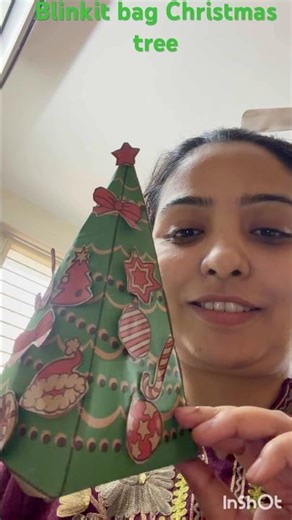 Blinkit bag Christmas tree diy #shorts #diy #cristmasdecor