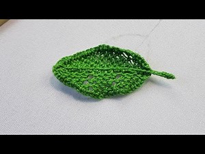 How to Embroider a Leaf | Stumpwork | Detached Stitch | leaf stitch
