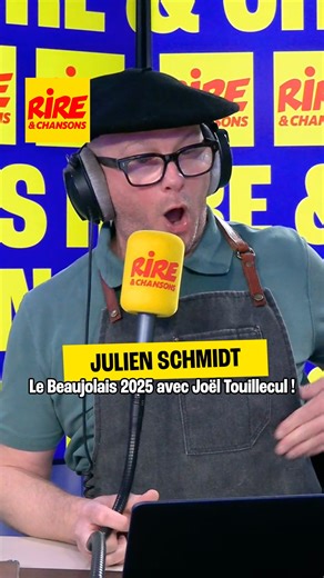 📲 L'invité de Julien Schmidt avec ce matin : Le Beaujolais 2025 avec Joël Touillecul ! ⏰ À retrouver en direct dans le Morning du Rire, du mardi au jeudi à 7h45 et 9h45. 🎧 Tous les podcasts sont disponibles sur l'application Rire et Chansons... Écoutez aussi RIRE & CHANSONS sur l'appli et les enceintes connectées 📲 | Rire et Chansons