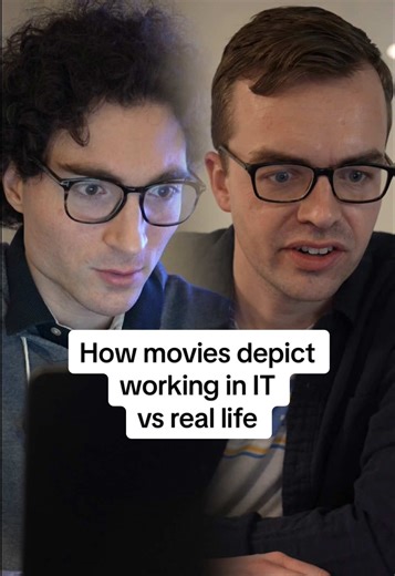 The fate of the world rests on them hacking into the mainframe #itdepartment #corporatehumor #work #office