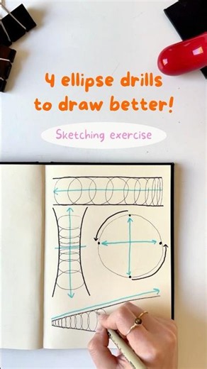 Title:4 Ellipse Drills That Help You Draw Better Cups and Bowls #sketching #beginnerarttips