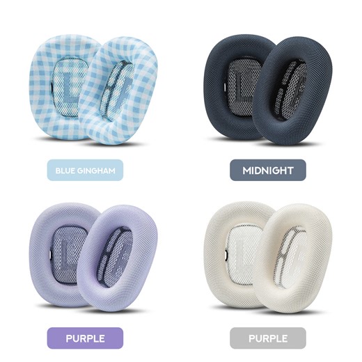 Wicked Cushions WC PadZ Max - Replacement Ear Pads For Airpods Max (Blue Gingham, Midnight, Purple, Starlight) (PadZ-Max-BGM, PadZ-Max-MT, PadZ-Max-PL, PadZ-Max-ST)