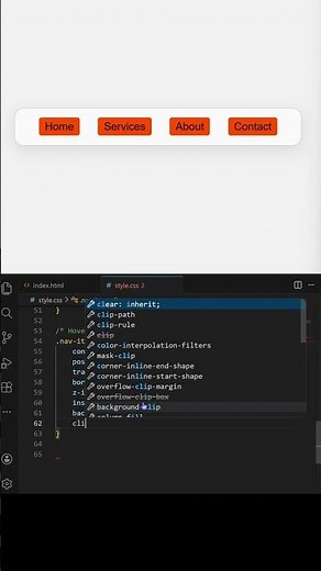 #027 Header Menu Shatter Effect 😍 HTML CSS #webdevelopment #css #coding