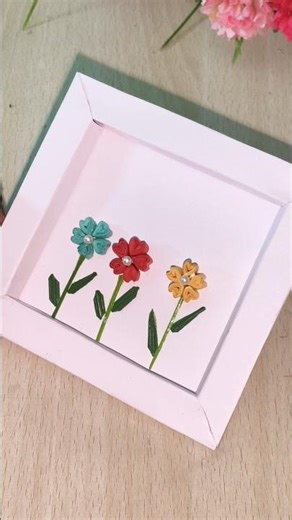 😱3D paper frame tutorial #diy #craft #papercraft #shorts