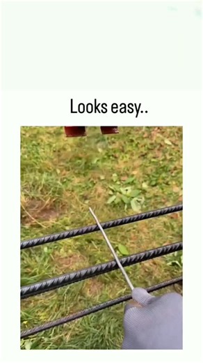 CREATE SOMETHING 🚀 on Instagram: "The video illustrates a manual rebar tying process using a red-handled twister tool to secure steel bars for concrete reinforcement, with the caption "Looks easy.." highlighting the deceptive simplicity of skilled labor. Posted on December 18, 2025, by Indonesian construction enthusiast Pradifta Tri , it amassed 1.3 million views and 107 replies, many noting the technique's physical demands despite its fluid execution. Peer-reviewed research, such as a 2007 erg