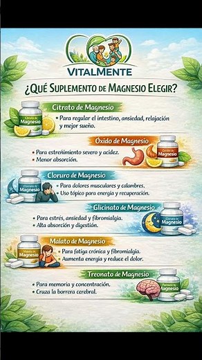 El magnesio NO es uno solo: el secreto que nadie te explica ✨ #alimentaciónsaludable #magnesio
