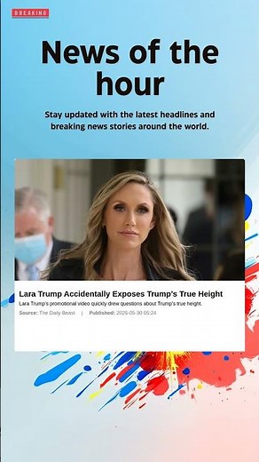 Breaking News: Lara Trump Accidentally Exposes Trump’s True Height #trump