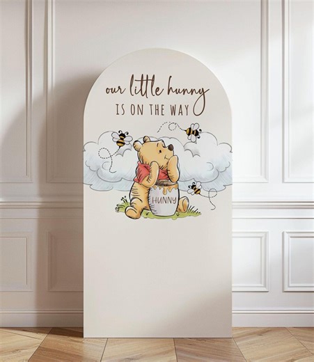 Our Little Hunny is on the Way Backdrop, Classic Winnie the Pooh Baby Shower Arch, Hunny Pot Theme, Vintage Pooh Bear Baby Shower Decor - Etsy