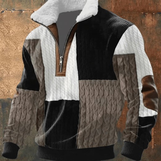 See that dimension? That's what separates great knitwear from basic sweaters. 💙✨ Watch as the camera moves across each piece—those cable-knit patterns create shadows and depth that flat knits simply can't match. 💫 From bold colorblocking to classic solids, from geometric textures to Fair Isle patterns, each sweater brings something special. Notice the leather trim at the quarter-zip, those refined elbow patches, the substantial knit construction that means genuine warmth. 🙌 These aren't piece