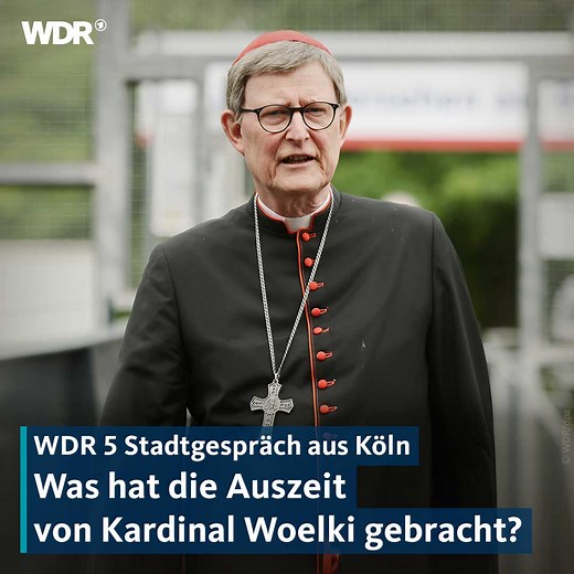 WDR 5 Stadtgespräch: Was hat die Auszeit von Kardinal Woelki gebracht? Nach einem halben Jahr Pause ist Rainer Maria Woelki als Kölner Erzbischof wieder im Amt. Unzufriedenheit ist jedoch weiterhin spürbar. Im Zuge der Aufarbeitung von Missbrauchsvorwürfen entstand viel Kritik am Kardinal. Dabei soll er große Fehler begangen haben. Diese sind, laut Urteil des Vatikans, jedoch nicht rechtswidrig. Doch was hat die Auszeit Woelkis erzielt und wie soll es weitergehen? Darüber sprachen Judith Schulte