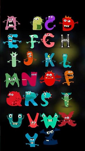 Cute Monster ABC Song 👾 | Learn Alphabet A–Z for Kids #shorts