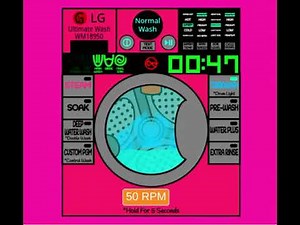 LG Ultimate Wash WM18950 Washing Machine - ''Normal Wash'' - Full Cycle (Default Settings)