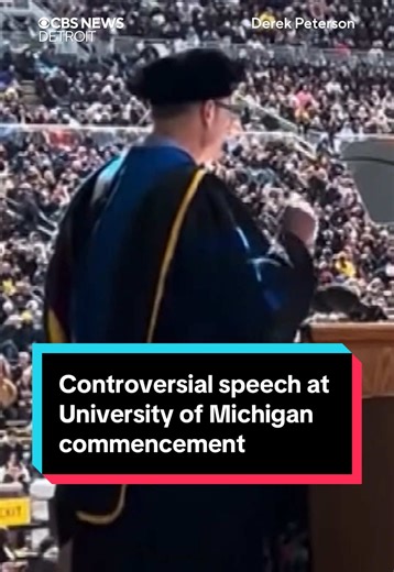 UMich commencement speech sparks controversy