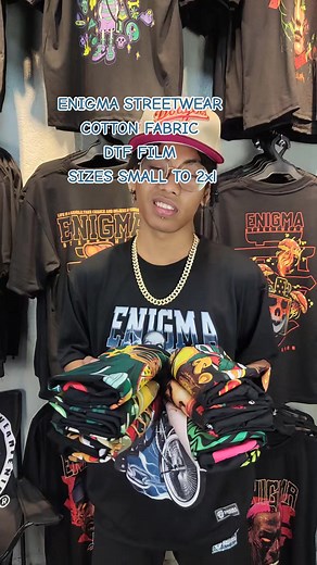Enigma Streetwear Cotton Fabric DTF Film - Shop Sizes Small to 2XL