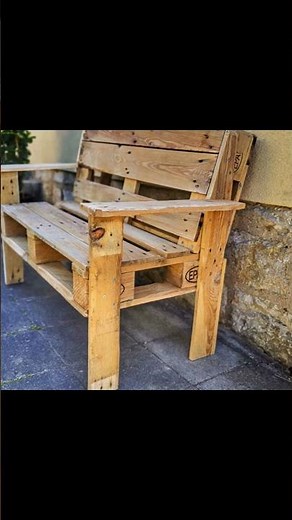 Palettenbank für Garten & Balkon | DIY Bench Made from Pallets #diy #woodwork #palletfurniture