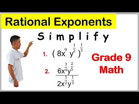 Math 9 Simplify Rational Exponents #rationalexponents #math9 #grade9math #howtosimplify