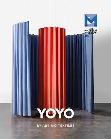 A high quality Trevira CS fabric (inherent fire retardant) that sports a cheerful and bouncy look. Yoyo by Artimo Textiles https://materialdistrict.com/material/yoyo/ #materialoftheday #materials #textiles #treviracs #artimotextiles #yoyo #interiordesign #interior #fabric #materialdistrict | MaterialDistrict