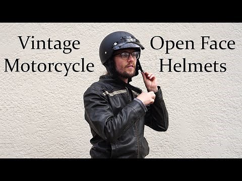 Vintage Retro Style Motorcycle Helmet: Open Face