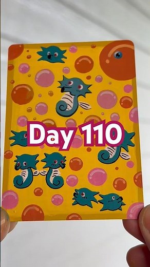 Day 110: Draw a pokemon card. Horsea