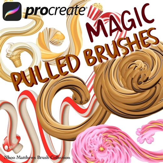Procreate Magic Pulled Brushes. Thick 3D Color Pulling Effect Brushes (video Tutorial) - Etsy