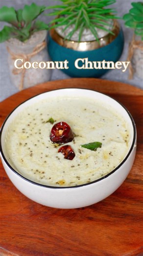 Coconut Chutney Recipe 🥥 | South Indian Chutney for Dosa Idli #coconutchutneyrecipe #shorts #viral
