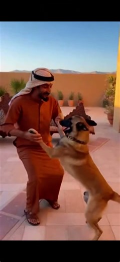 belgian malinois dancing with arab #funny #pets #animals