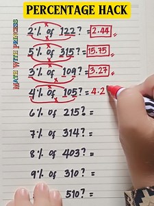162K views · 997 reactions | Percentage Hack #math #mathematics #mathreview #mathwithprincess #mathviral #mathlessons #mathtricks #percentagehack | Math with Princess | Facebook