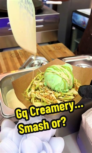 This is @Gq Creamery_4thAvenue and we had to try it! Here is the T: - Pistachio desert 8/10 - price R8/10 - atmosphere 9/10 - location 9/10 #gqfoodreview #foodreview #gqeberha #plug #gqcreamery