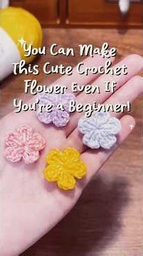 Tiny Crochet Flower 🌸💛 | Easy Beginner Crochet Tutorial 🧶✨ #Shorts