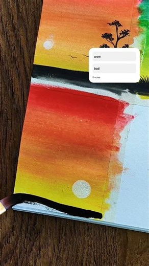 Sunset Landscape Painting | Calm Evening Scenery Art#shorts