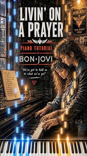 Bon Jovi Livin' On A Prayer Piano Tutorial (Intermediate)