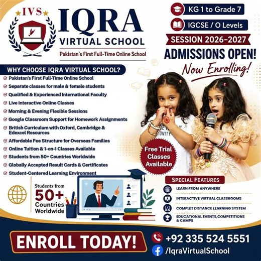SESSION 2026–2027ADMISSIONS OPEN Now Enrolling:📚