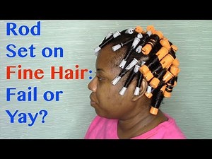 Rod Set on FINE Natural Hair