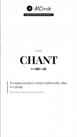 Learn English: What is Chant? | Vocabulary Shorts