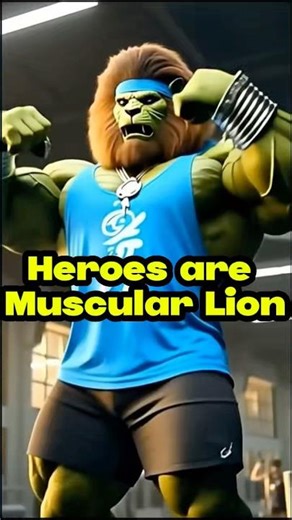 Superhero becomes muscular Lions!marvel Toys#spiderman #marvel #epic#shorts#epic Realm