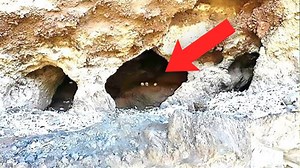 A mysterious tunnel has emerged with the drying up of the Euphrates River.