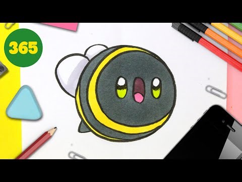 How to Draw a Cute bee Step by Step – Kawaii Drawing Tutorial