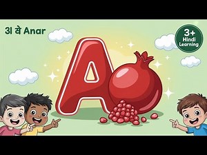 A se Anar | Hindi Alphabets for Kids | Learn ABC in Hindi